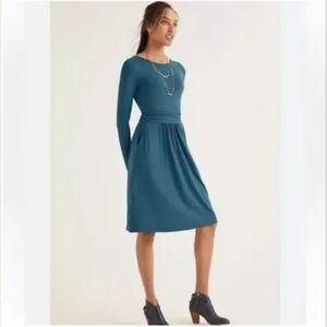 Boden Abigail Jersey Dress US 8L UK12L Teal